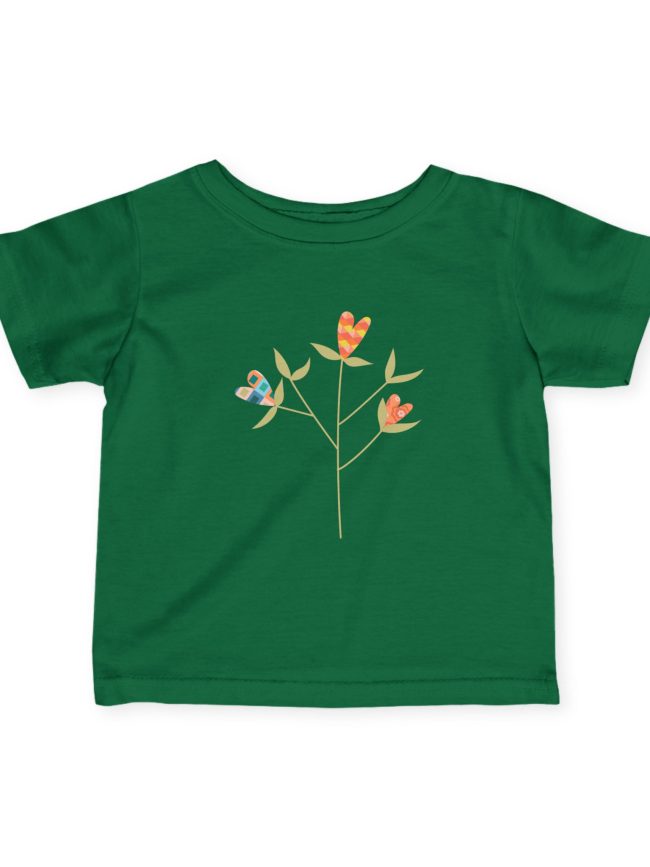Floral Infant Tee, Cute Baby Shirt, Toddler Summer Outfit, Baby Shower Gift, Adorable Kids Apparel