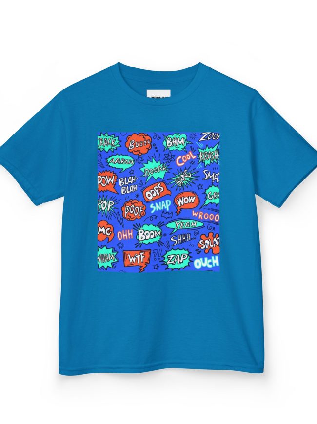 Colorful Blue Comics Kids Graphic Tee