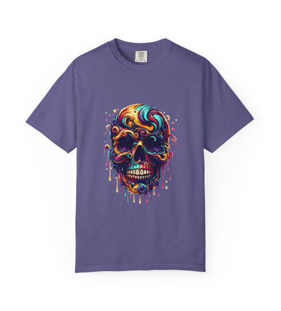 Vibrant Skull Graphic T Shirt Colorful Unisex Tee - Image 45