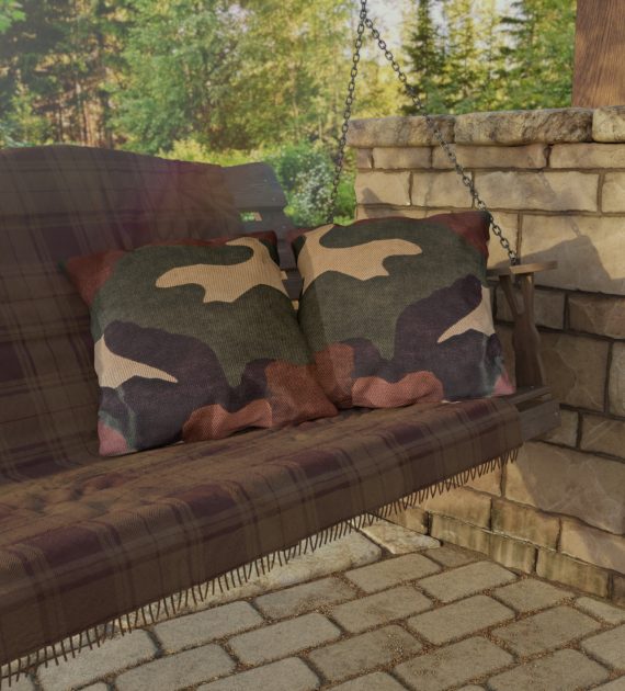 Outdoor Pillows Dark Green Brown Camouflage - Image 16