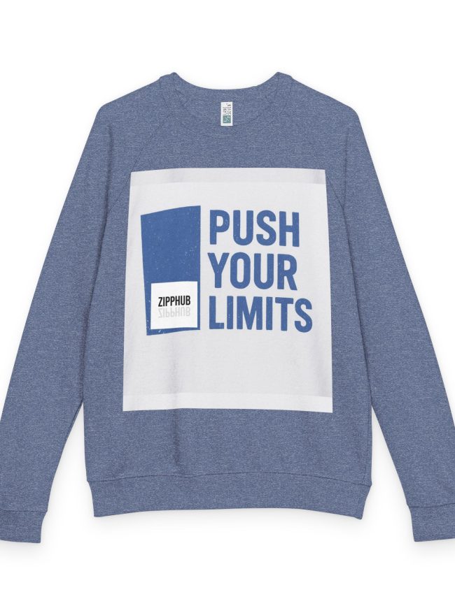 Push Your Limits Blue Unisex Crewneck Sweater