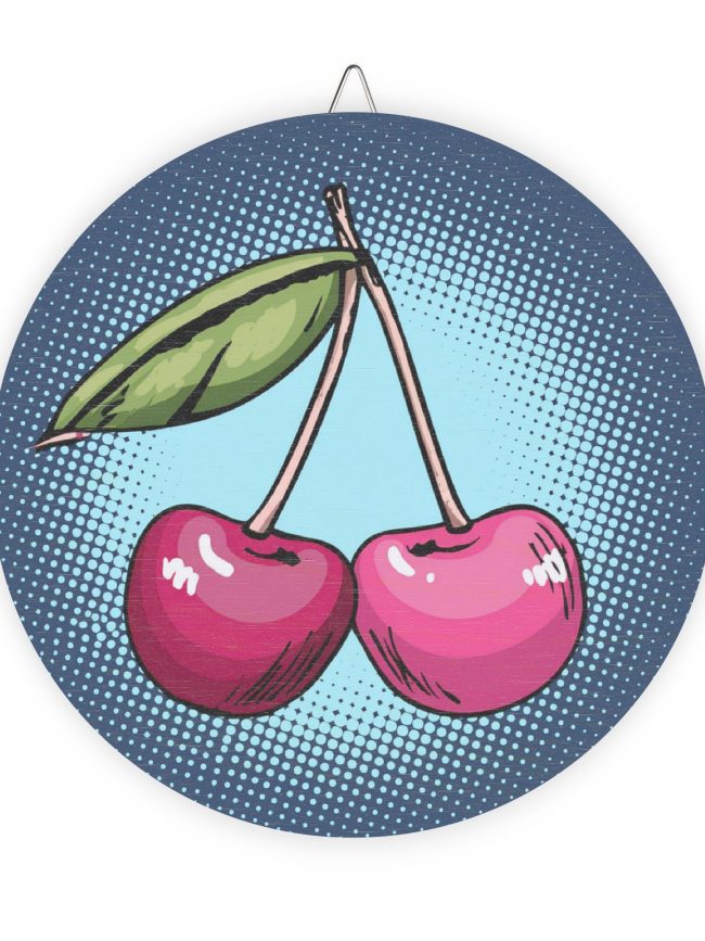 Wood Signs Cherry Pop Art Print
