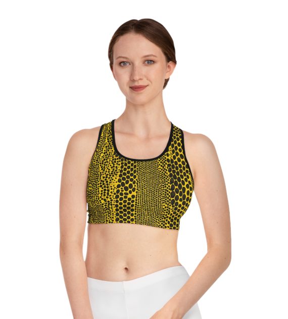 Bold Print Sports Bra, Animal Print Fitness Top, Workout Gear, Stylish Activewear, Yoga Bra, Unique Exercise Apparel - Image 3