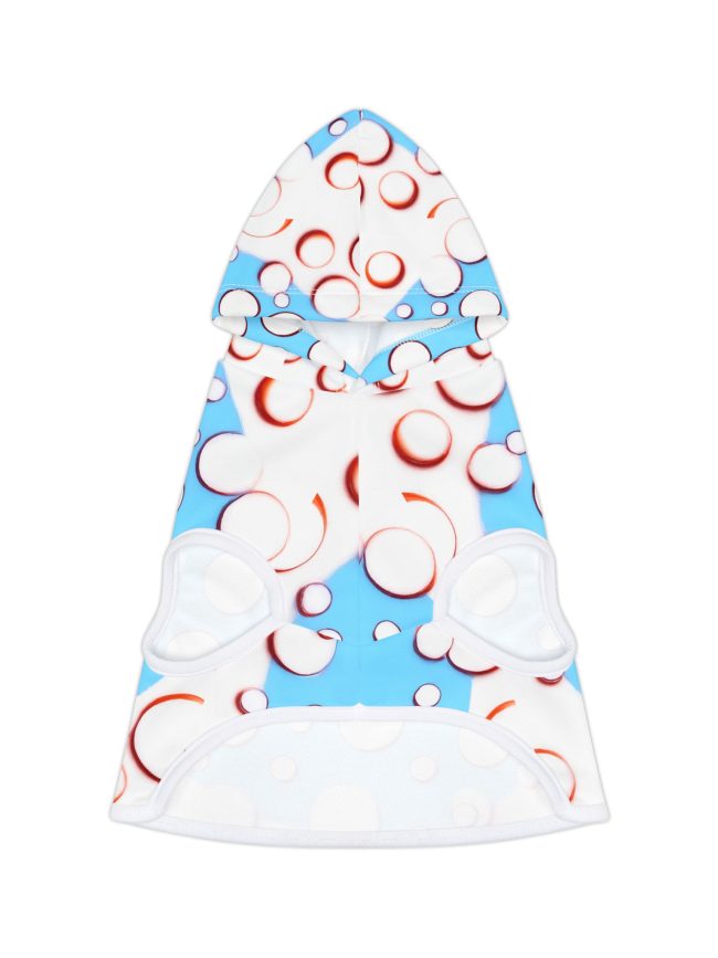 Colorful Light blue Bubble Print Pet Hoodie