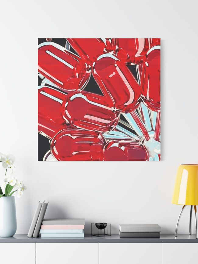 Red Pop Matte Canvas Stretched