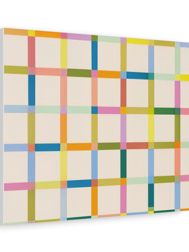 Sof Multicolored Geometric Matte Canvas