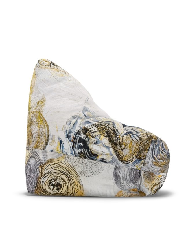 Graphic Flowers Bean Bag Chair Cover