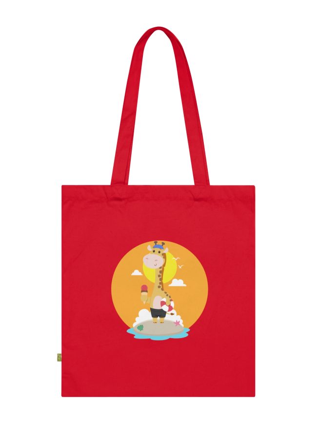 Classic Red Organic Cotton Tote Bag