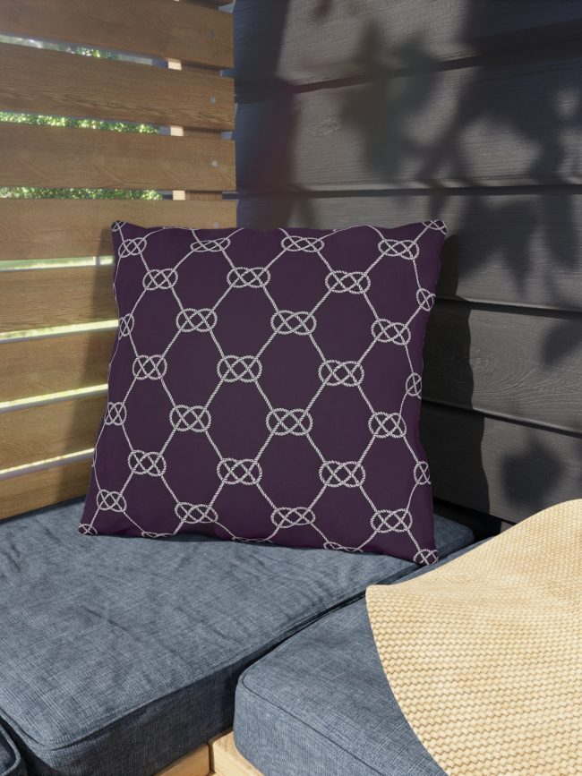 Outdoor Pillows Navy Style Purple Color