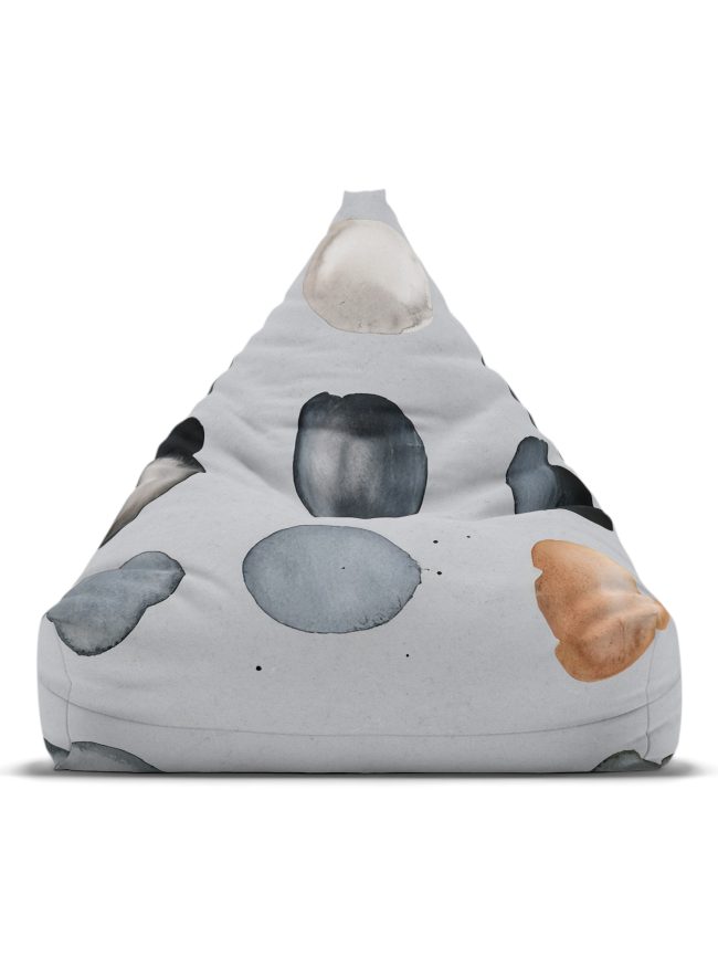 Grey Minimalist Dots Bean Bag Chair Cover